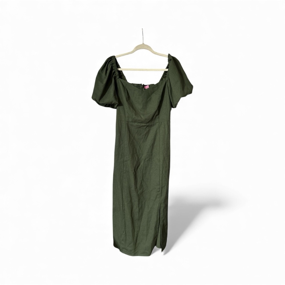 Mi Ami for Francesca’s stunning olive dress, XL - Picture 2 of 4